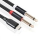 thumbnail image 5 of USB C una Cable de Audio EstéReo Dual de 6,35 Mm Tipo C una Cable de Audio Dual de 6,35 Mm para Altavoces Multimedia de TeléFonos Inteligentes, 3.3 Pies / 1 metros, 5 of 7