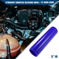 thumbnail image 3 of Car Straight Coupler Silicone Hose Front Universal Intake Intercooler Silicone Tube 4-Ply 3" ID Blue, 3 of 6