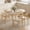 Natural Wood Finish, variant on 55" Solid Wood Folding Dining Table for 4-6 People. Oval Drop Leaf Dining Table, Small Extendable Kitchen Table for Living Room, Dining Room, Space Saving