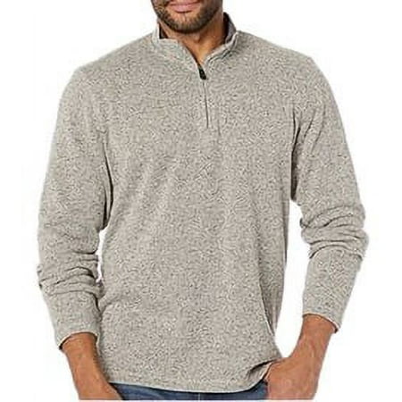 G.H. Bass & Co. BONE WHITE Men's Madawaska Quarter Zip Sweater, US Medium