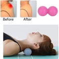 thumbnail image 3 of Peanut massage ball, used for muscle fascia release, pain point therapy, muscle pain relief massagerrose red, 3 of 5