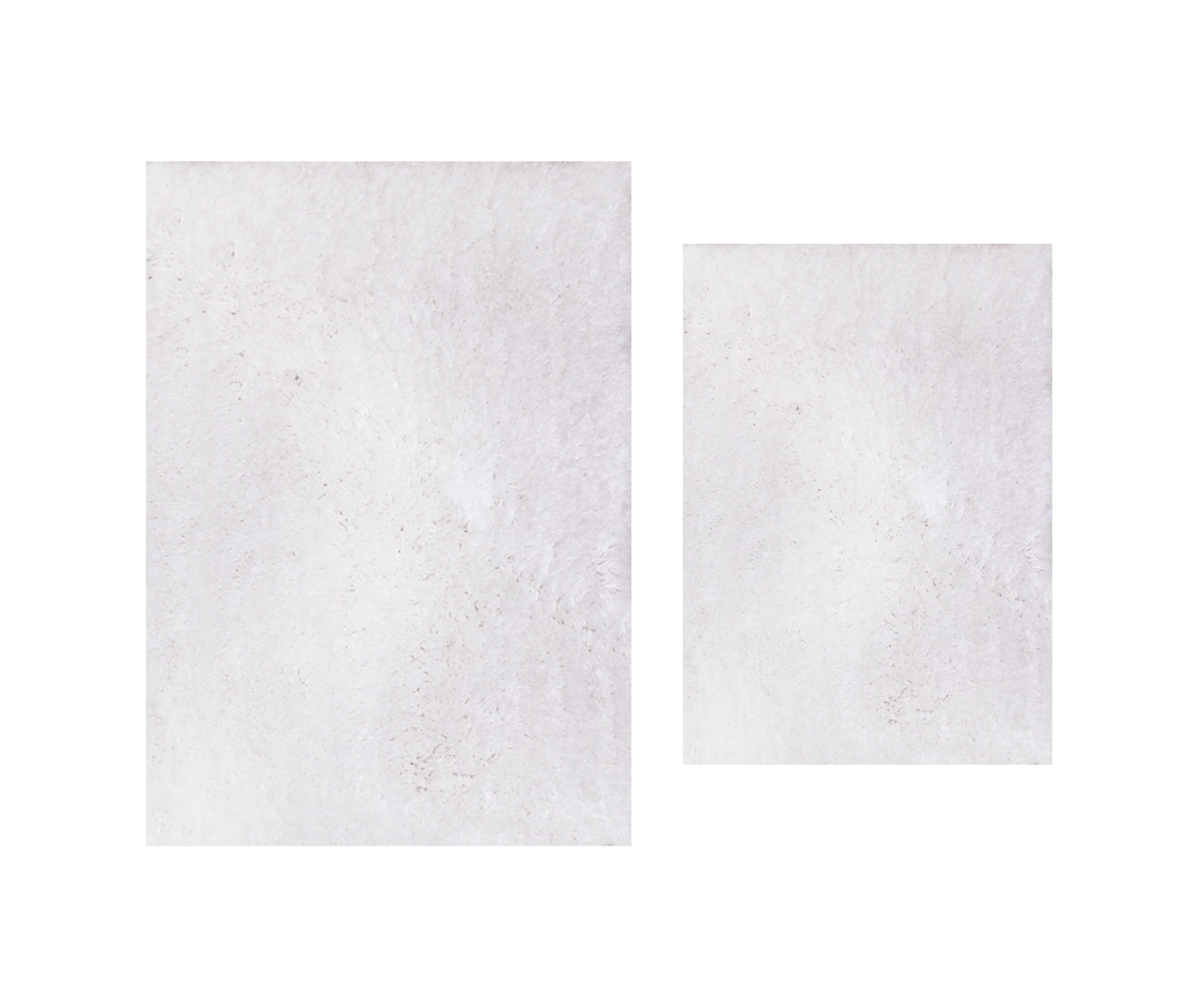 Elegance Bathroom Rugs Sets 2 Piece- Plush Bath Mat Set Quick-Dry Soft Microfiber Bathroom Mat with Rubber Backing, Absorbent Bathroom Rug Set, Washable Bath Rugs - Bath Mats 17x24 + 20x32 White