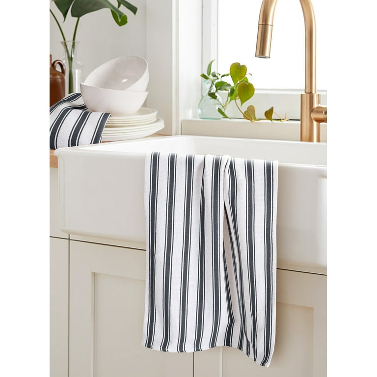 Cotton Clinic Farmhouse Kitchen Towels 12 Pack 16x26 - Grey White