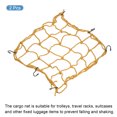 thumbnail image 3 of Unique Bargains 15x15' Extendable Motorcycle Cargo Net Luggage Debris Tie Down Net with Hooks Yellow 2 Pack, 3 of 6