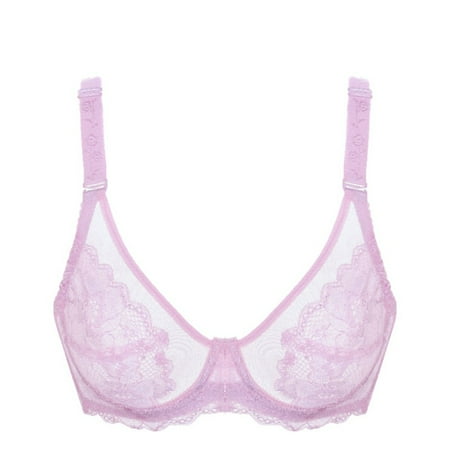 

Ultra Thin Lace Embroidery Bra Soft Underwired Push Up Breathable Casual Bralette