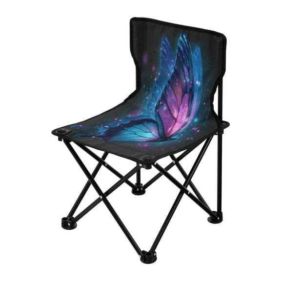 Folding Chair（Maximum weight capacity 220lb）Camping Chair For Camping Picnicking Outdoor Beach and Travel A Stunning Butterfly