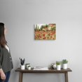 thumbnail image 3 of Cuadro decorativo lienzo panorámico acuarela campo de amapolas rojas casa rural cipreses altos paisaje provenzal suave rústico floral, decoración sala dormitorio cocina estilo boho francés mexicano, 3 of 6