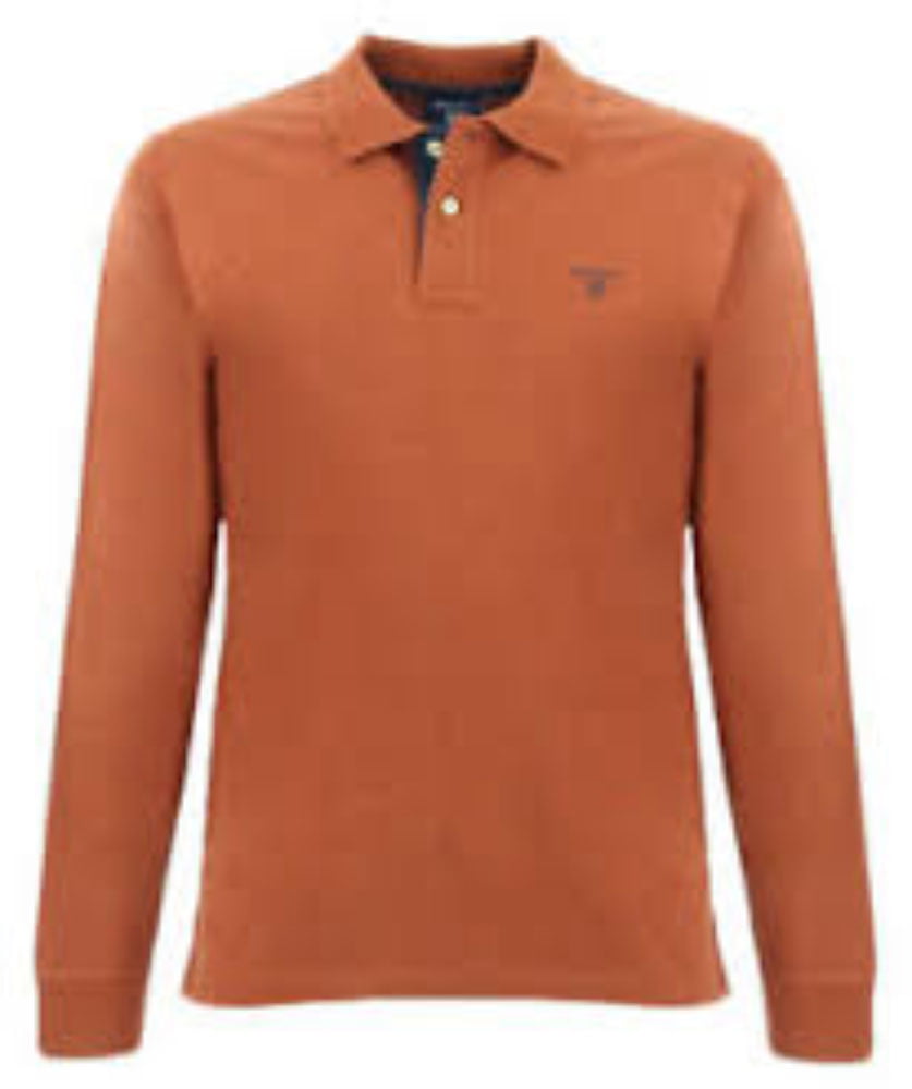 GANT Mens Contrast Collar Pique Ls Rugger Polo Shirt 