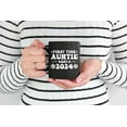 thumbnail image 2 of First Time Auntie Est. 2024 - New Auntie, Baby Shower, Gender Reveal Party, Black 11oz Ceramic Mug, 2 of 5