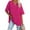 Hot Pink, variant on Sakmal Black Tops for Women Trendy Elbow-Length V-Neck Solid Blouses Womens Shirts Under $5
