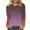 Purple, variant on TKLPEHG 3/4 Sleeve Shirts for Women Crew Neck Three-quarter Sleeve Tshirt Classic Gradient Color Tshirt Basic Tops Summer Loose Fitted Casual Blouses (Purple,S)