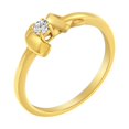 thumbnail image 3 of 10K Yellow Gold 1/10 Cttw Brilliant Round-cut Diamond Swirling Solitaire Promise Ring (H-I Color, SI2-I1 Clarity) - Size 5, 3 of 7