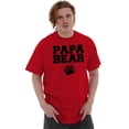 thumbnail image 4 of Papa Bear Dad Father's Day Pawprint Men's Graphic T Shirt Tees Brisco Brands M, 4 of 6