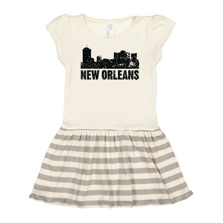 

Inktastic New Orleans Skyline Grunge Gift Toddler Girl Dress