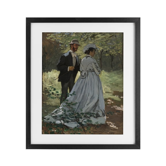 Stupell Industries Bazille & Camille in Nature Black Framed Print Under Glass, design by Tina LeCour