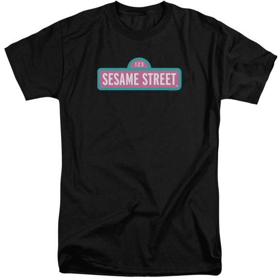 Sesame Street - Alt Logo - Adult Unisex Short Sleeve T-Shirt - Black