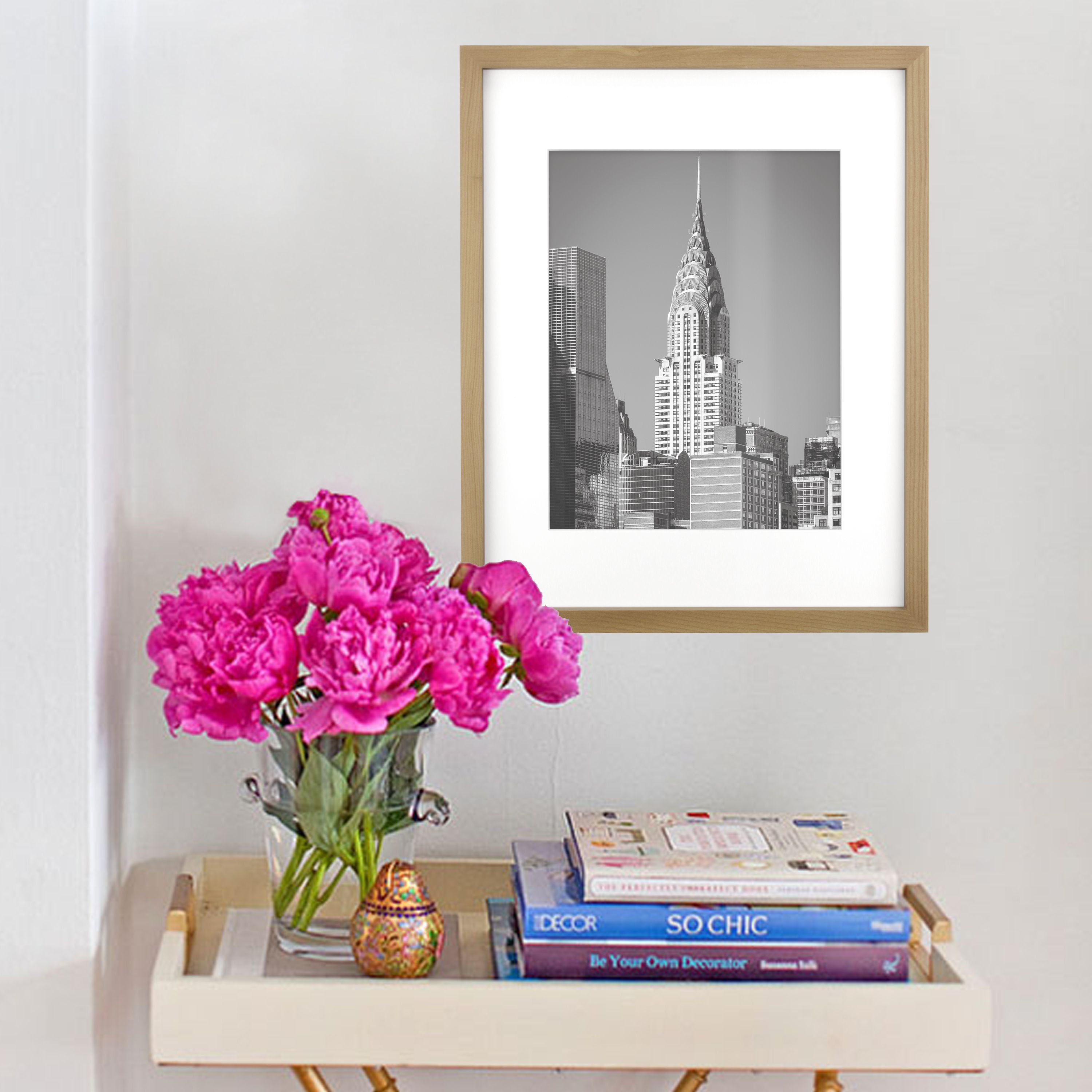 Better Homes & Gardens 16x20 Matted to 11x14 Gallery Wall Picture Frame, Natural Wood, Non Glare
