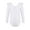 White, variant on Girls Long Sleeve Ballet Leotards Ruffle Shoulder Crisscross Straps Back Dance Tops White 5-6
