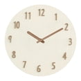 thumbnail image 1 of Reloj de pared colgante redondo de 12 pulgadas, regalo minimalista, movimiento silencioso para Blanco, 1 of 8