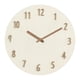 thumbnail image 1 of Reloj colgante redondo de movimiento silencioso con números de madera 3D, reloj de pared para Blanco, 1 of 8