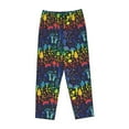 thumbnail image 4 of Goofa Magical Mushrooms and Flowers Printed Soft Pajama Pants for Women, Wide Leg Comfy Casual Lounge Yoga Pants-, 4 of 9