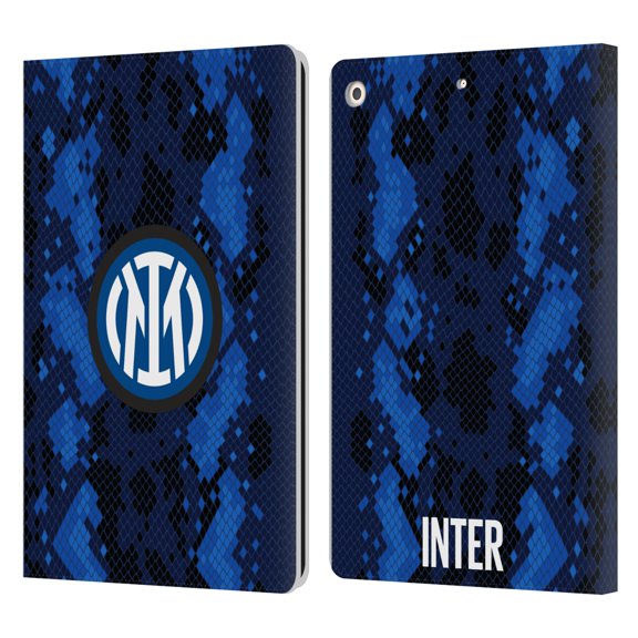 Head Case Designs Officially Licensed Inter Milan 2021/22 Crest Kit Home Leather Book Wallet Case Cover Compatible with Apple iPad 10.2 2019/2020/2021