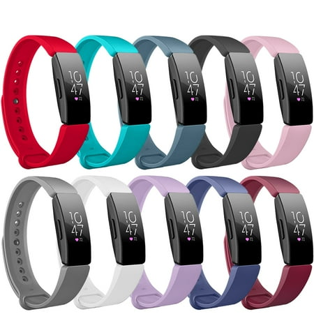 StrapsCo Pin-and-Tuck Silicone Rubber Watch Band Strap for Fitbit Inspire & Inspire HR | Walmart