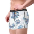 thumbnail image 4 of Balery Pale Blue Lotus Flowers Men's Boxer Briefs, Soft and Breathable Cotton Underwear with nylon Waistband-Medium, 4 of 9