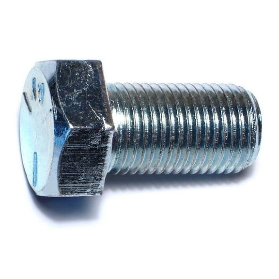 9/16"-18 x 1" Zinc Plated Grade 5 Steel Fine Thread Hex Cap Screws (4 pcs.)