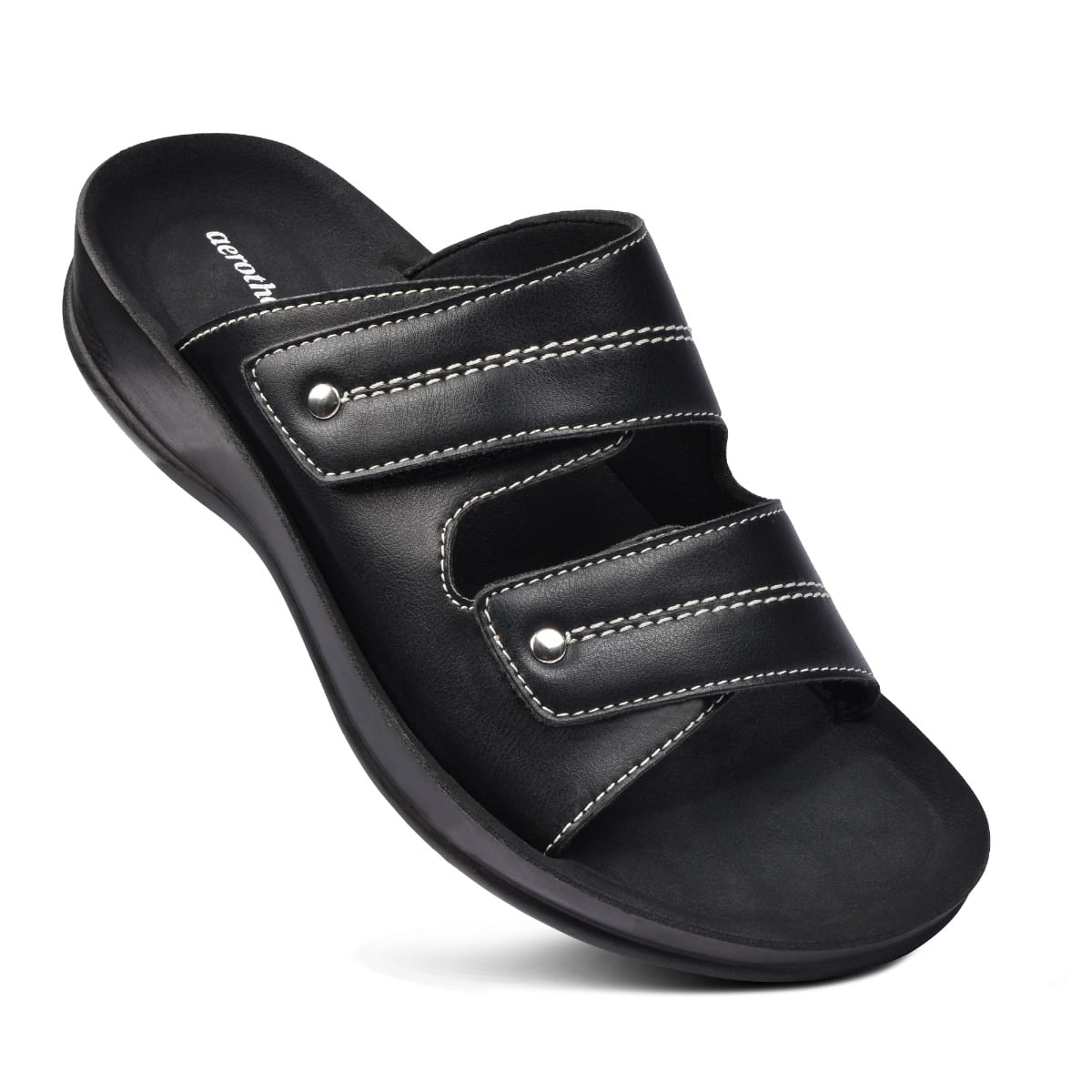 Aerothotic - Aerothotic Women's Quinn Velcro Strap Slide Sandals - Walmart.com - Walmart.com