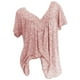 thumbnail image 1 of Blusa Informal Elegante Para Mujer, Talla Grande, Manga Corta, Cuello en V, Estampado, Jersey Odeerbi  ODB163977, 1 of 5