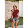 thumbnail image 6 of Womens Summer Tops Workout Shirts Wine Red S, 6 of 7