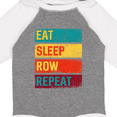 thumbnail image 4 of Inktastic Rowing Team Eat Sleep Row Repeat Boys or Girls Long Sleeve Baby Bodysuit, 4 of 5
