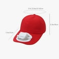 thumbnail image 4 of Gallickan USB Fan Hat, Rechargeable Baseball Cap Built-In Fan, Portable Neck Cooling for Men Women Summer Outdoor Travel, Red, 4 of 6