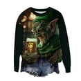 thumbnail image 5 of Unisex St. Patrick's Day Elderly Print Casual Long Sleeve T-Shirt, 5 of 5
