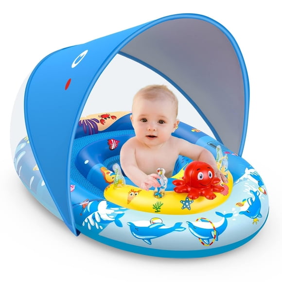 Baby Pool Float EZIGO con toldo con protección solar UPF50+
