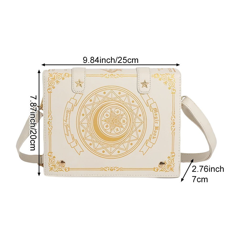 Jiibva Kawaii Ita Bag, Cute Y2k Magic Book Messenger Ba , Aesthetic Tote Shoulder Crossbody Purse for Women