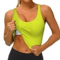 thumbnail image 3 of Fotbe Yellow Sujetador Deportivo Largo sin Aros para Mujer con Almohadillas y Soporte Medio, Transpirable y Absorbente, Camiseta Tipo Chaleco o Tank Top-Large, 3 of 8