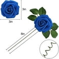 thumbnail image 3 of Gustave 50pcs Artificial Roses Flowers Foam Fake Roses with Stems for DIY Wedding Bouquets Centerpieces Floral Arrangements Party Tables Home Decorations (Blue), 3 of 5