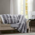 thumbnail image 3 of Home Essence Marselle Faux Fur Oblong Pillow, 14x20", Grey, 3 of 3
