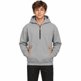 thumbnail image 5 of Boys Quarter Zip Hoodie Fleece Hooded Sweatshirt With Pockets Kids Soft Long Sleeve Pullover Fall Winter School Clothes Gray Size 10-12years, 5 of 9
