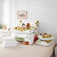 thumbnail image 4 of Farm Chicken King Comforter Set 7 Piece,Rustic Farmhouse Animal Bed In A Bag With Sheets Hen Bedding Set For Kids Adults Sunflower Decor Bed Set Reversible, 4 of 5