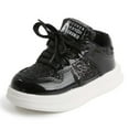 thumbnail image 2 of ZHOGXU Toddler Kids Girls Sneakers Non Slip Flat Sole Soft Sole Sequins Lightweight Breathable Walking Shoes For Casual Daily Wear,Black,12-18 Months, 2 of 6