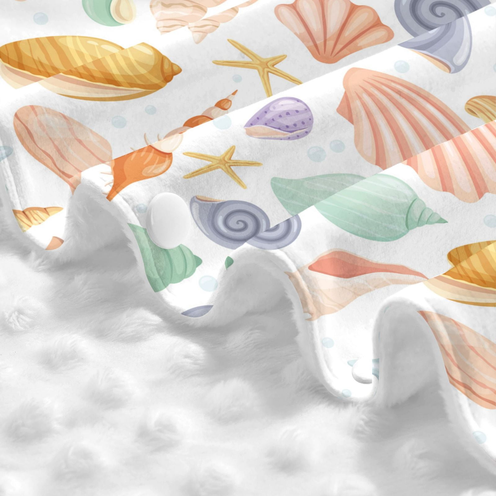 Car Seat Cover Baby - Conch Shells Print No.9054 Breathable Infant Car Seat Cover for Baby Carseat, Lightweight Comfort Baby Essentials Must Haves Newborn Stuff for Girl Boy