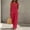 Red, variant on IUYRTFE Women's V-Neck Sleeveless Button Front Top and Wide Leg Pants Set Casual Summer Two Piece Outfit with Pockets