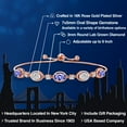 thumbnail image 2 of Gem Stone King 18K Rose Gold Plated Silver Blue Tanzanite and and Lab Grown Diamond Bracelet for Women | 4.05 Cttw | Gemstone December Birthstone | Oval 7X5MM | Fully Adjustable 9 inch, 2 of 6