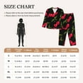 thumbnail image 4 of Balery Cherry Conjunto de Pijama con Estampado para Mujer, Conjunto de Dos Piezas con Manga Larga, Ropa de Dormir Suave con Bolsillos, Pijamas Cómodos-Large, 4 of 7