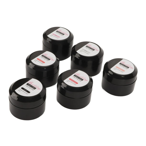 Gel Sólido de Extensión de Umas, Gel de Escultura de Unas Fácilmento, Dura Mucho Tiempo Duradero 6pcs para Salón