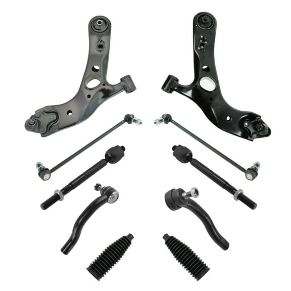 TRQ Front Lower Control Arms Ball Joints Sway Links & Tie Rods Kit for Rav4 PSA60107
