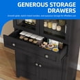 thumbnail image 6 of DEXTRUS 71" Tall Kitchen Pantry with Door & Drawer, Arched Kitchen Pantry Storage Cabinet, Black, 6 of 10